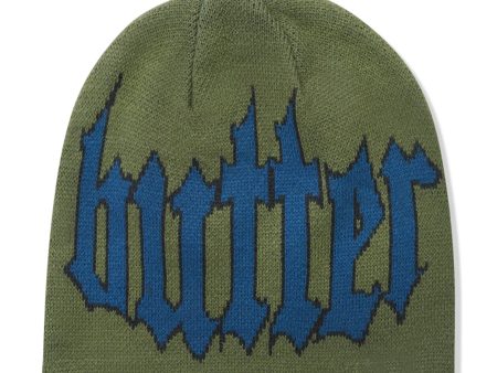 BUTTER GOODS CROP BEANIE ARMY Cheap