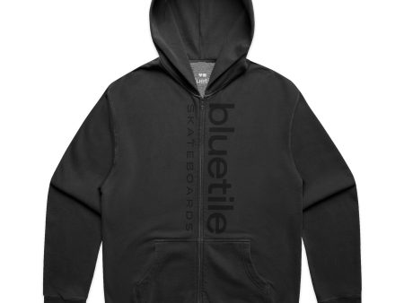 BLUETILE LOGO DOUBLE ZIP HOODIE FADED BLACK Sale