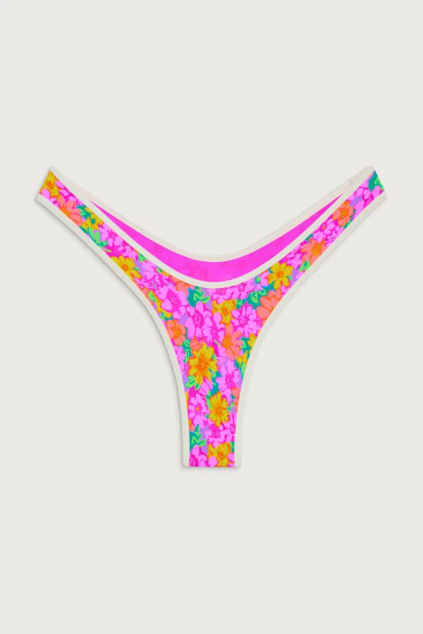 Full Moon Floral Micro Bikini Bottom Fashion