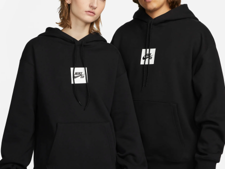 NIKE SB BOX LOGO FLEECE HOODIE BLACK Cheap