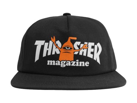 THRASHER x TOY MACHINE SECT HAT BLACK For Sale