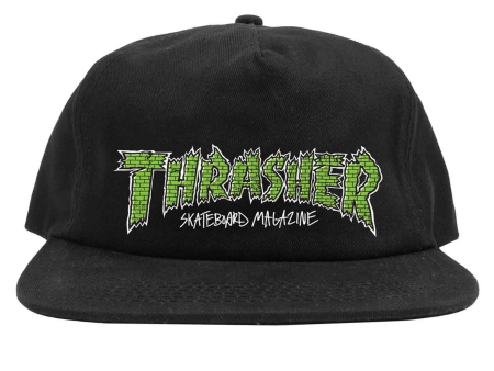 THRASHER BRICK SNAPBACK BLACK For Discount