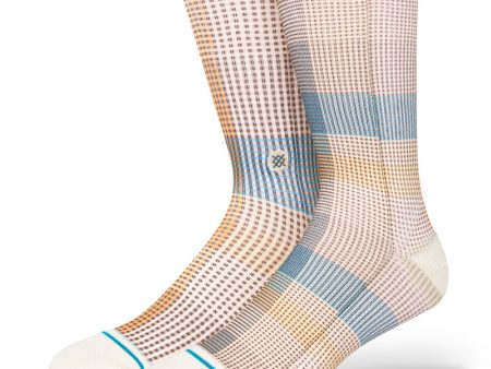 STANCE SOCKS TARTAN CREW TEAL LARGE For Sale