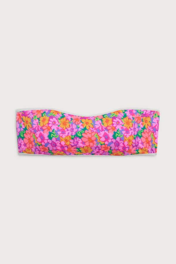 Rosabella Floral Bandeau Bikini Top For Cheap