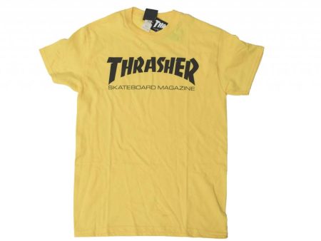 THRASHER SKATE MAG LOGO T-SHIRT YELLOW   BLACK Fashion