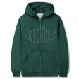 BUTTER GOODS CROPPED ZIP-THRU HOODIE WASHED FERN on Sale