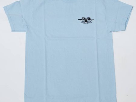 SMA OG AIRPLANE LOGO T-SHIRT LT BLUE Online now