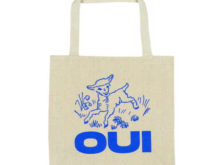 QUASI OUI TOTE NATURAL   BLUE For Sale