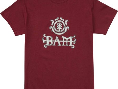 ELEMENT BAM SHORT SLEEVE T-SHIRT MAROON Hot on Sale