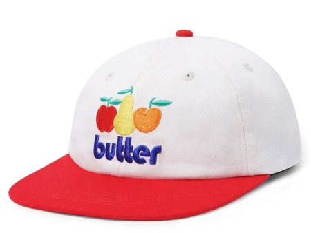 BUTTER GOODS ORCHARD 6 PANEL CAP NATURAL   CHERRY For Cheap