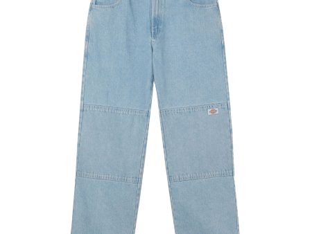 DICKIES DOUBLE KNEE DENIM PANT LIGHT DENIM Online Sale