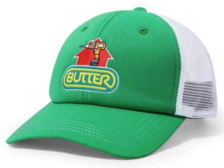 BUTTER GOODS DRILL TRUCKER CAP KELLY GREEN Online