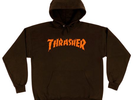 THRASHER BURN IT DOWN HOODIE BROWN Discount