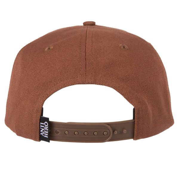 ANTI HERO BASIC PIGEON SNAPBACK HAT BROWN on Sale