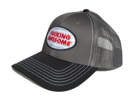 FUCKING AWESOME MECHANICS 6 PANEL MESH HAT CHARCOAL   GREY Online now