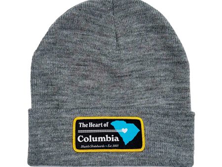 BLUETILE HEART OF COLUMBIA PATCH BEANIE ATHLETIC HEATHER Cheap