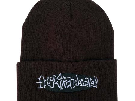 FROG OVAL LOGO BEANIE BROWN Cheap