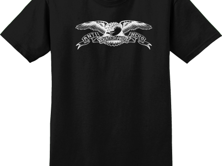 ANTIHERO BASIC EAGLE TEE BLACK WHITE Supply