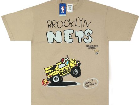 A.S.S. X SHAKA WEAR X NBA NETS TEE OATMEAL Fashion