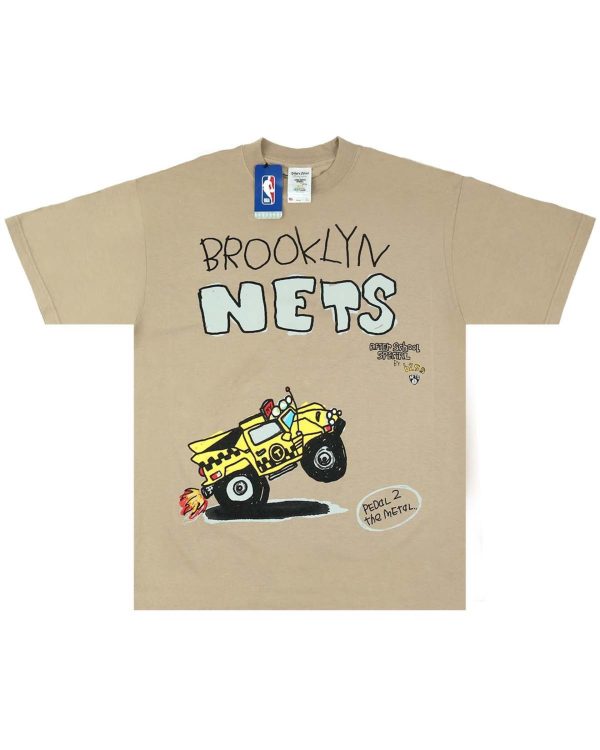 A.S.S. X SHAKA WEAR X NBA NETS TEE OATMEAL Fashion