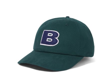 BUTTER GOODS B LOGO 6 PANEL HAT FOREST Discount