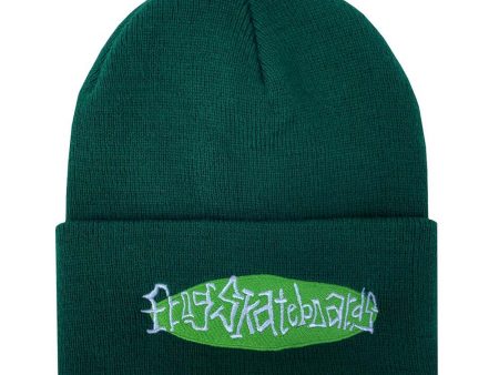 FROG OVAL LOGO BEANIE GREEN Cheap