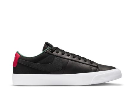 NIKE SB BLAZER LOW PRO GT PRM BLACK  VARSITY RED Hot on Sale