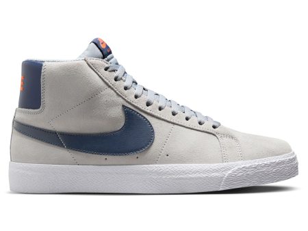 NIKE SB BLAZER MID WOLF GREY   MIDNIGHT NAVY Online now