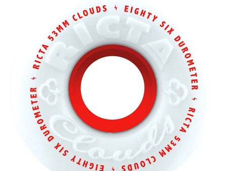 RICTA CLOUDS 86a 53mm WHITE RED Hot on Sale