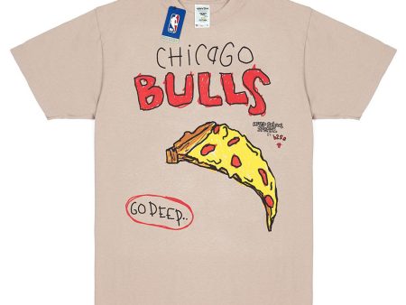 A.S.S. X SHAKA WEAR X NBA BULLS TEE OATMEAL on Sale