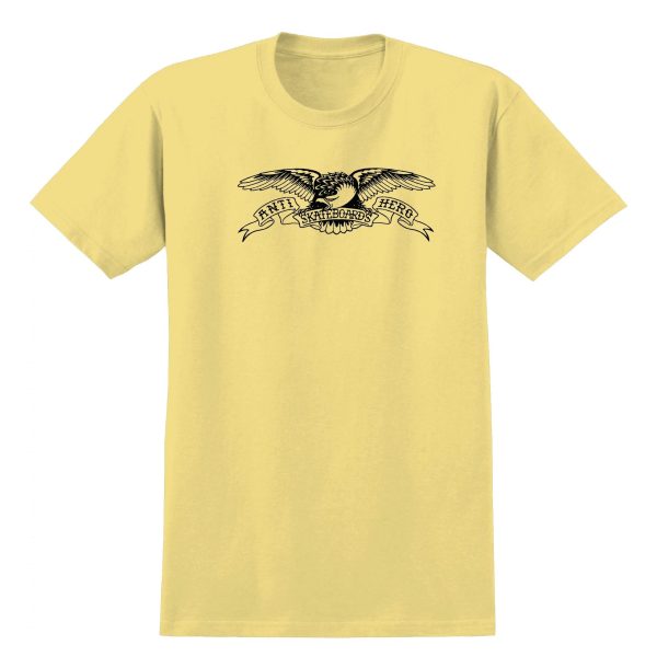 ANTI HERO BASIC EAGLE T-SHIRT BANANA BLACK Sale