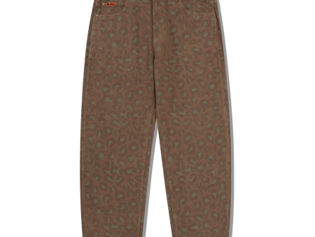 BUTTER GOODS LEOPARD DENIM JEANS RUST on Sale