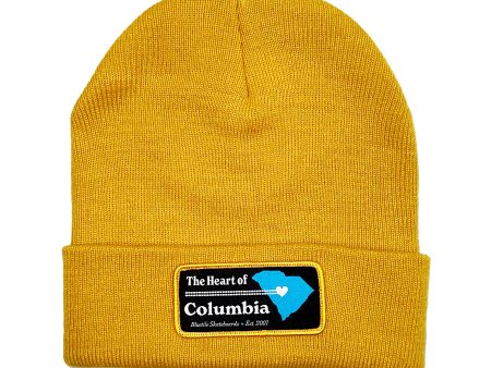 BLUETILE HEART OF COLUMBIA PATCH BEANIE MUSTARD on Sale