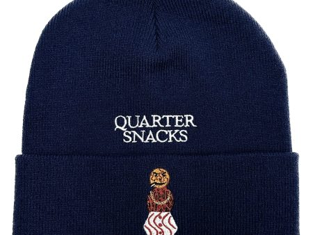 QUARTERSNACKS SNACKMAN BEANIE NAVY Online now