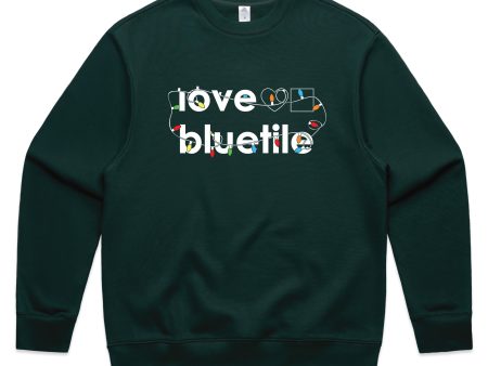 BLUETILE  UGLY SWEATER  CREWNECK PINE GREEN on Sale