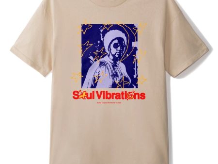 BUTTER GOODS SOUL VIBRATIONS TEE SAND For Cheap