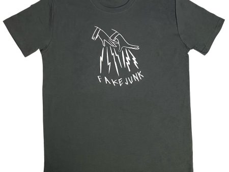 FAKE JUNK LOGO T-SHIRT CHARCOAL Online