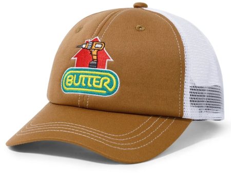 BUTTER GOODS DRILL TRUCKER CAP BROWN Discount