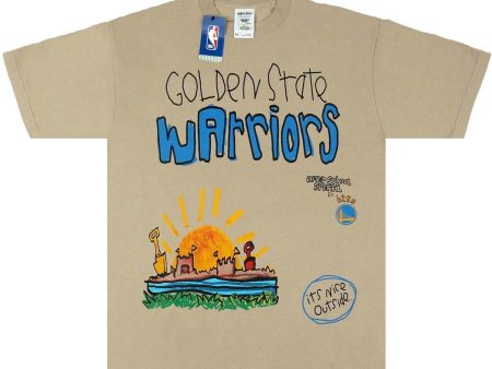 A.S.S. X SHAKA WEAR X NBA WARRIORS TEE OATMEAL For Sale