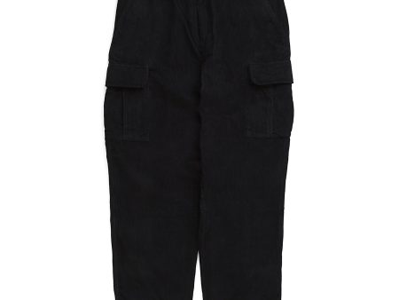 VANS CORDUROY LOOSE TAPERED CARGO PANT BLACK For Discount