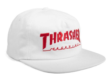 THRASHER MAG LOGO SNAPBACK WHITE For Sale