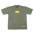 APRIL THE FACE TEE ARMY GREEN on Sale