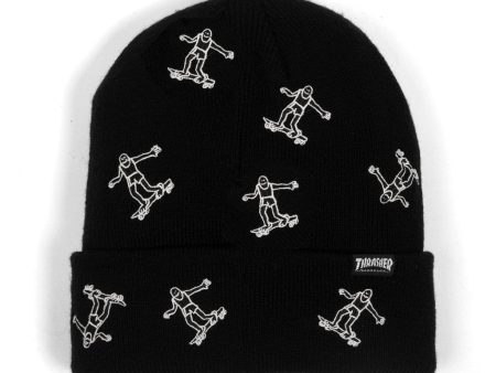 THRASHER GONZ PATTERN BEANIE BLACK Online