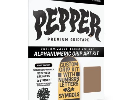 PEPPER ALPHANUMERIC CUSTOM GRIPTAPE KIT Cheap