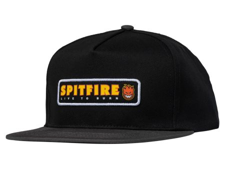 SPITFIRE LTB PATCH SNAPBACK BLACK   CHARCOAL For Sale