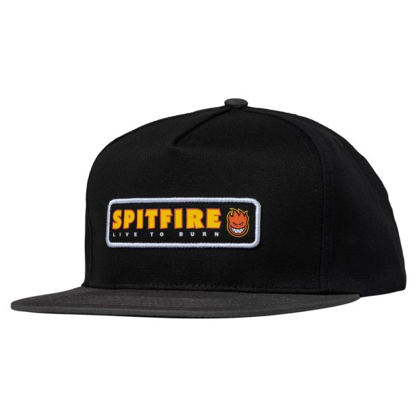 SPITFIRE LTB PATCH SNAPBACK BLACK   CHARCOAL For Sale