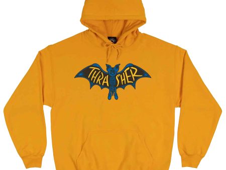 THRASHER BAT HOODIE GOLD Online now