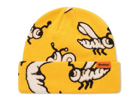 BUTTER GOODS CRITTER BEANIE YELLOW Cheap