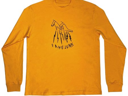 FAKE JUNK LOGO LONG SLEEVE GOLD Online Sale