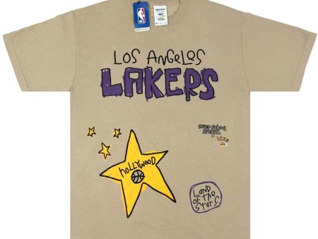 A.S.S. X SHAKA WEAR X NBA LAKERS TEE OATMEAL Discount